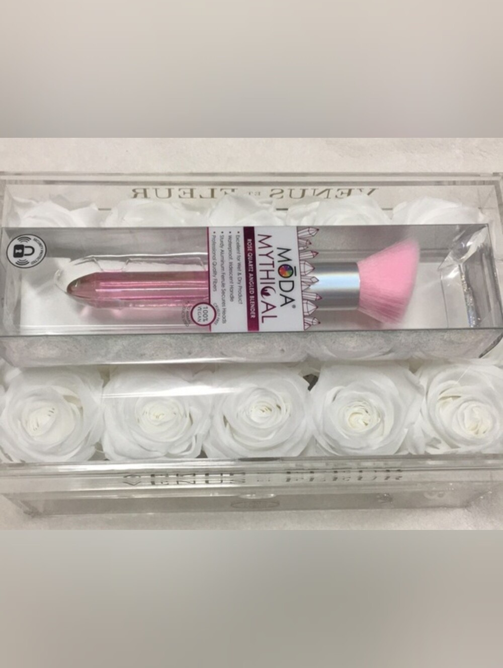 Moda Mythical Pink Kabuki Brush - Soft Synthetic Bristles NIB